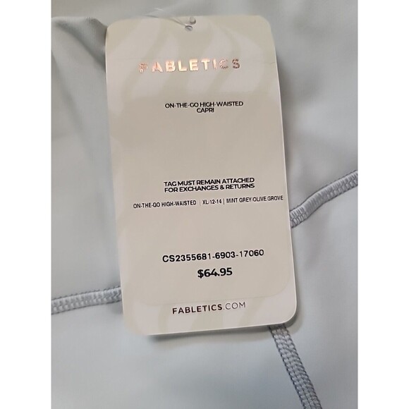 NWT Fabletics On The Go High Waisted Capri Leggings Womens XL Breathable Yoga - Picture 3 of 9